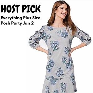 🆕 Westport Floral Sweatshirt Dress 1X NWOT